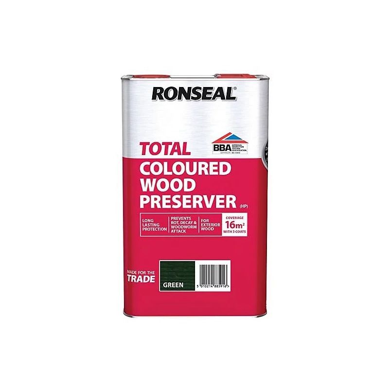 RONSEAL TRADE TOTAL WOOD PRESERVER 5l GREEN 38591