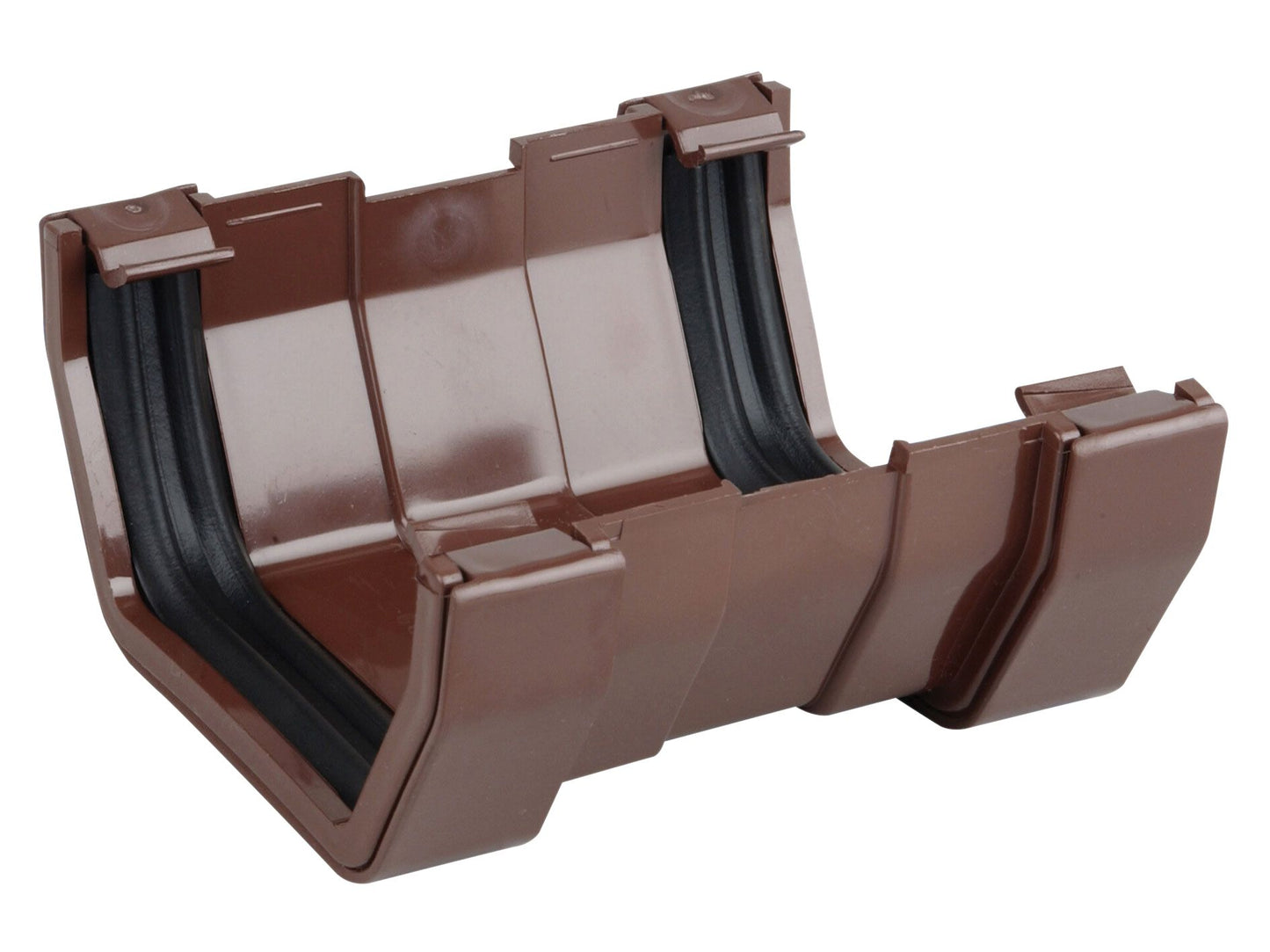 OSMASQUARELINE 4T809 PVCU GUTTER UNION 100mm 4T809N BROWN