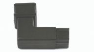 BRETT CAST IRON STYLE SQUARE DOWNPIPE SPIGOT BEND 92.5deg x 65mm BLACK BR508CI