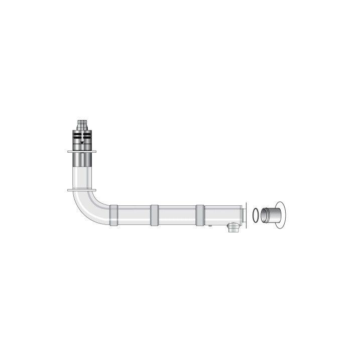 GRANT WHITE SYSTEM HIGH LEVEL ADJUSTABLE FLUE KIT 1.2m 12/26kw HLK015090
