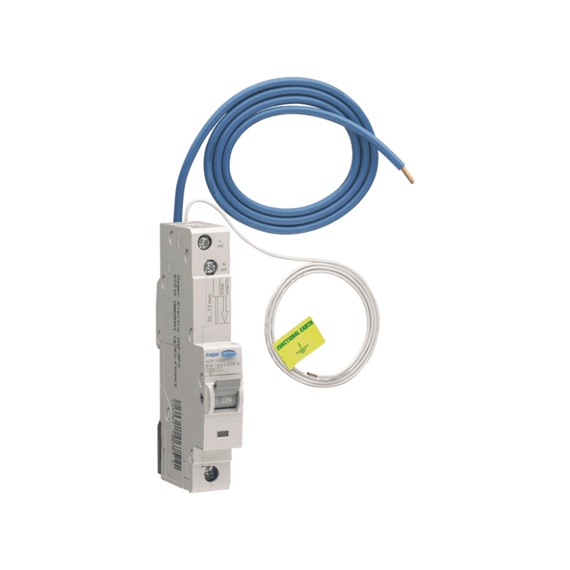 HAGER ADA140U 40A 30MA RCBO 10KA TYPE A B CURVE