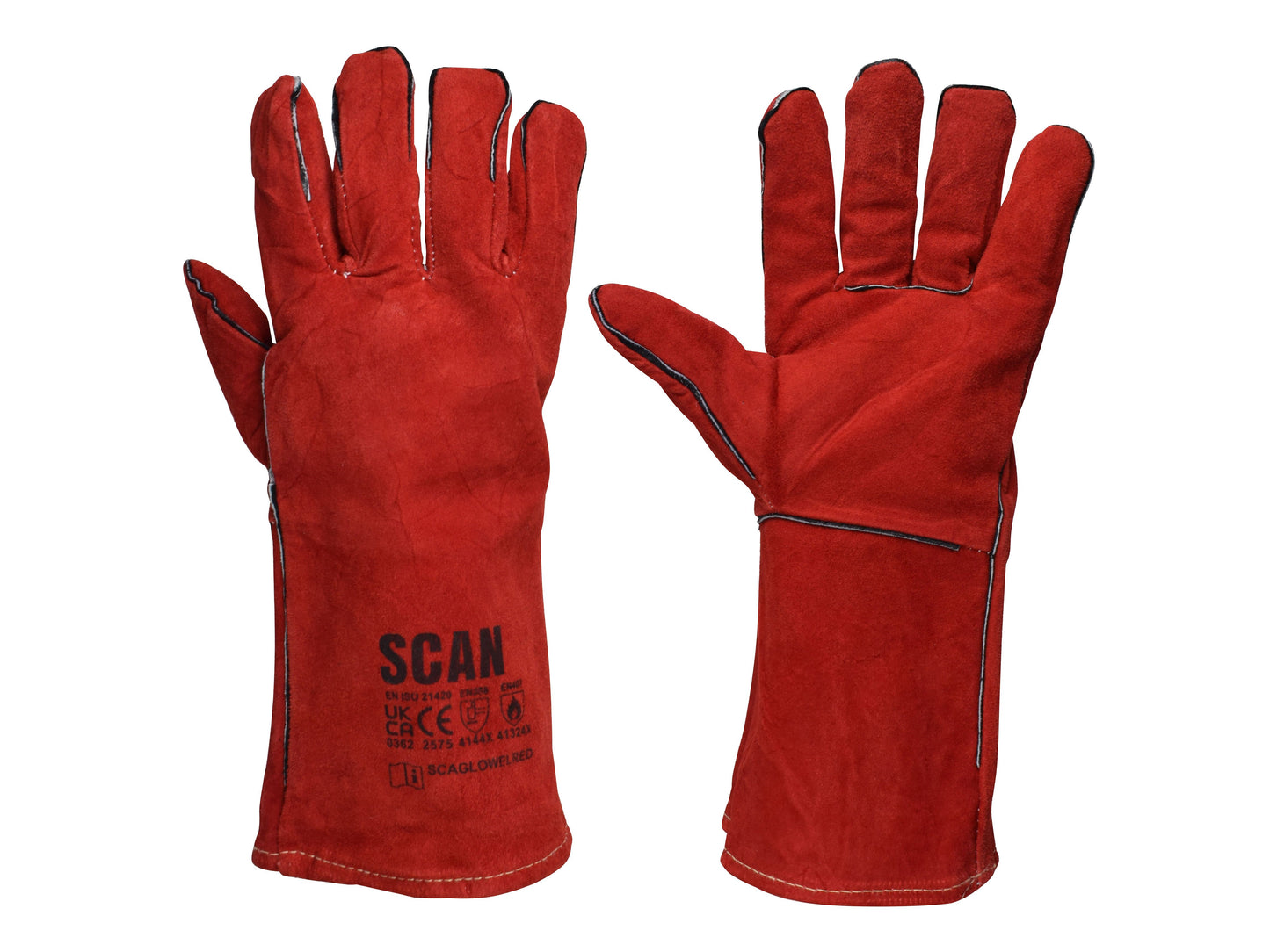 SCAN SCAGLOWELRED WELDERS GAUNTLET RED