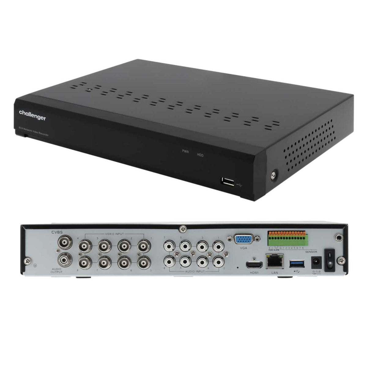 Challenger 8 Channel AHD DVR (No HDD)