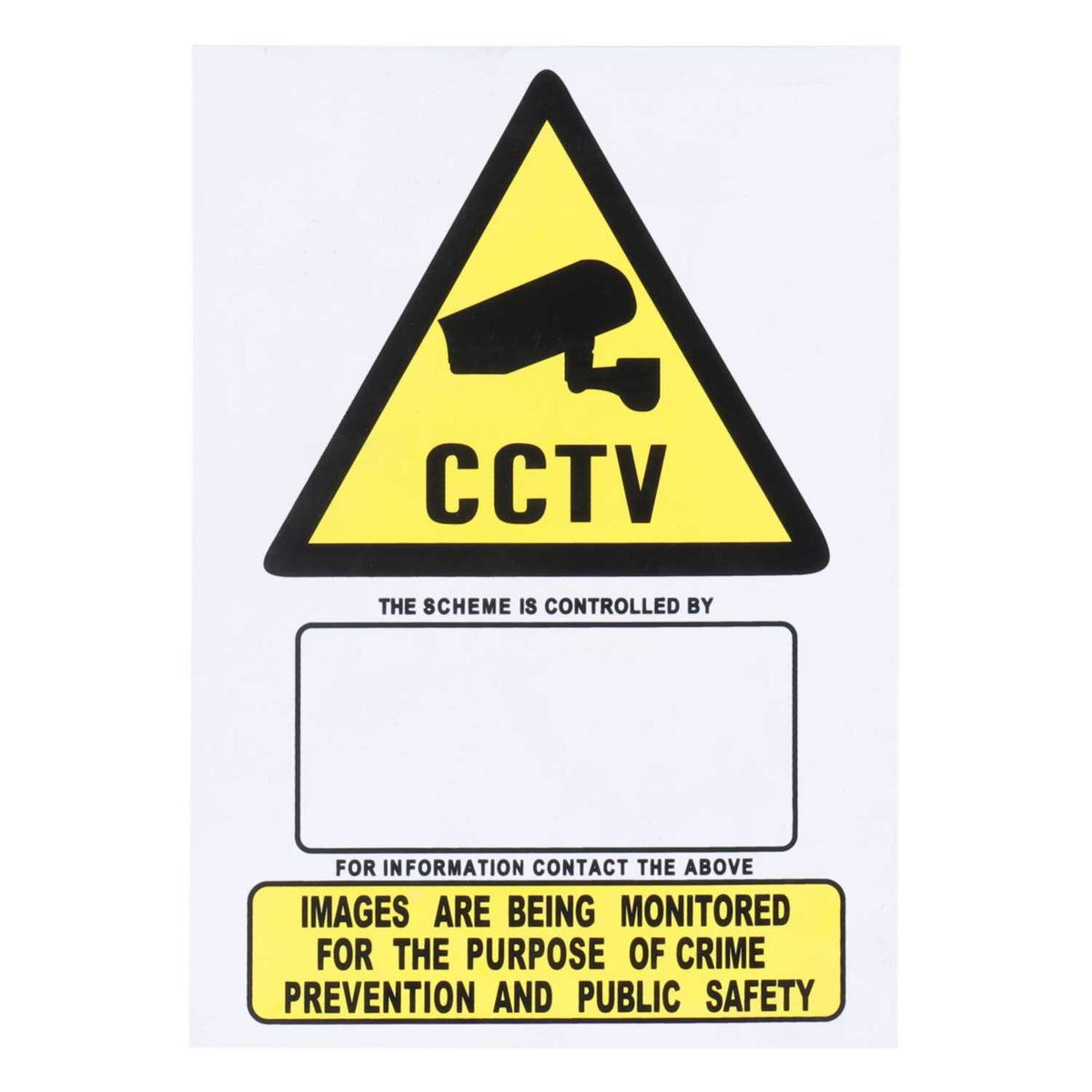 Challenger A4 Cctv Warning Sign
