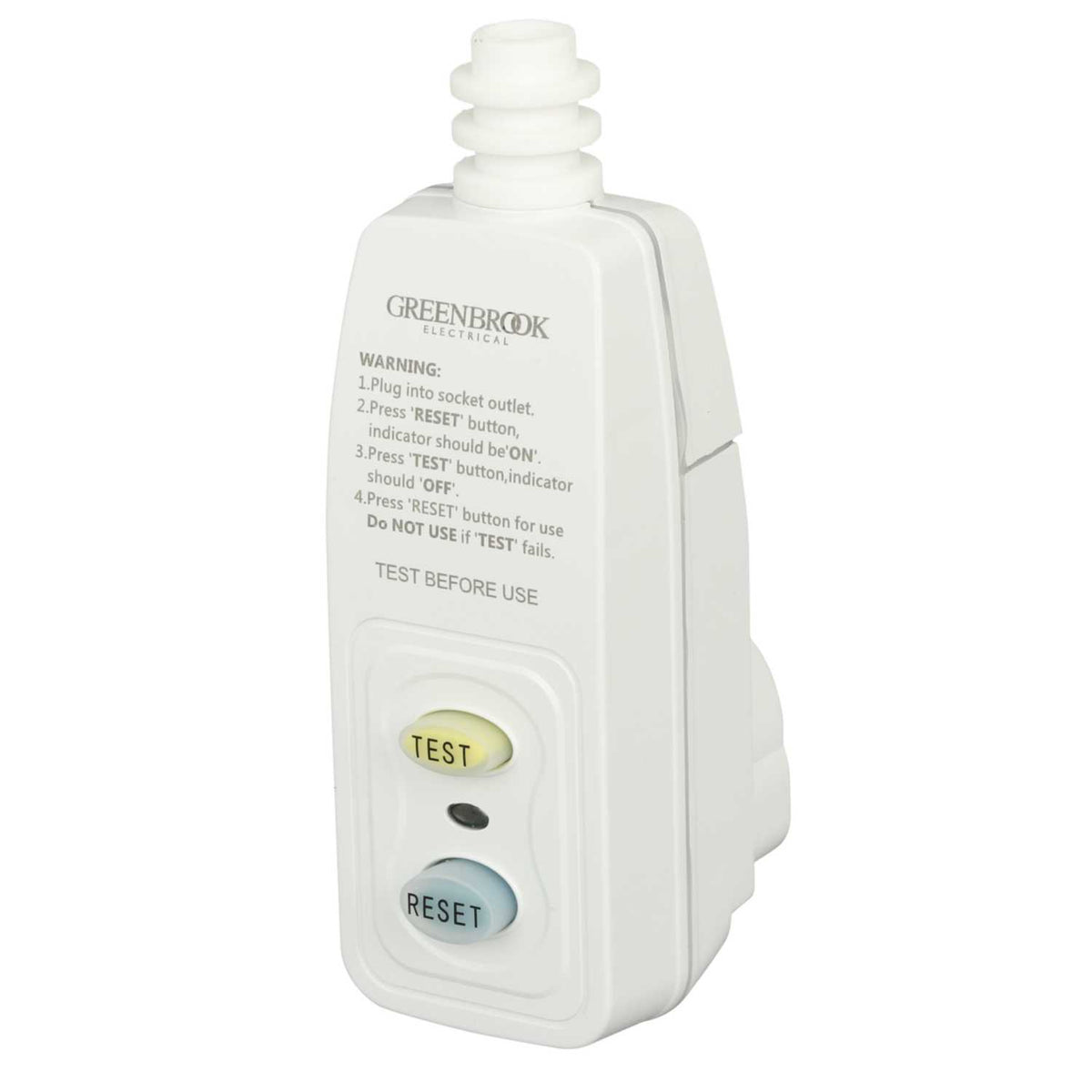 Greenbrook 13A 30mA RCD Plug White