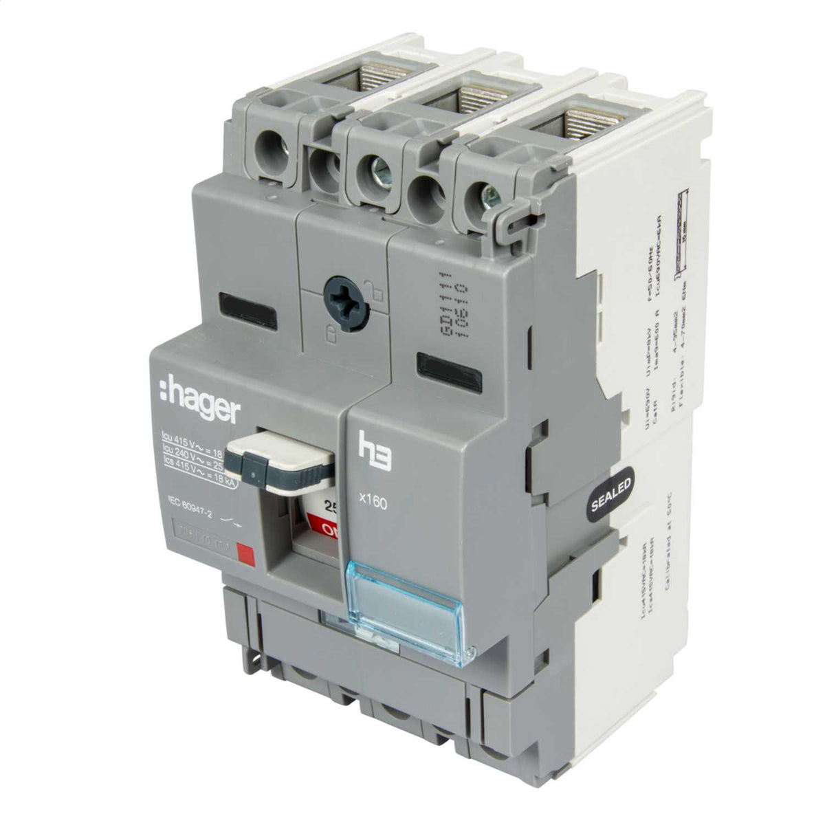 Hager 25A Triple Pole 18kA Mccb