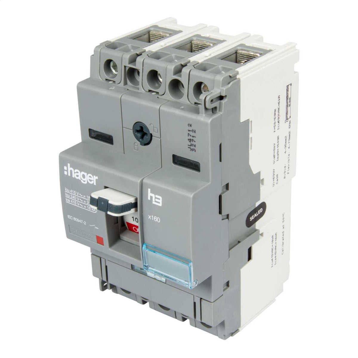 Hager 100A Triple Pole 18kA Mccb