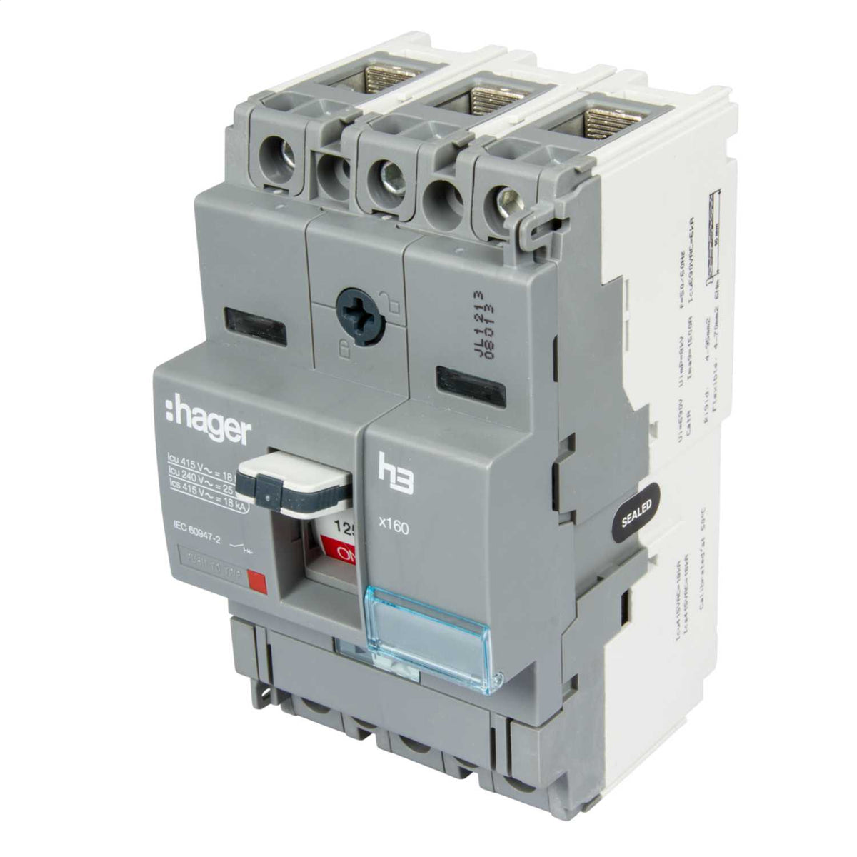 Hager 125A Triple Pole 18kA Mccb
