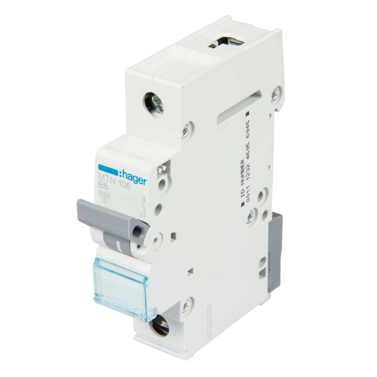 Hager 6A Single Pole 6kA B Curve MCB