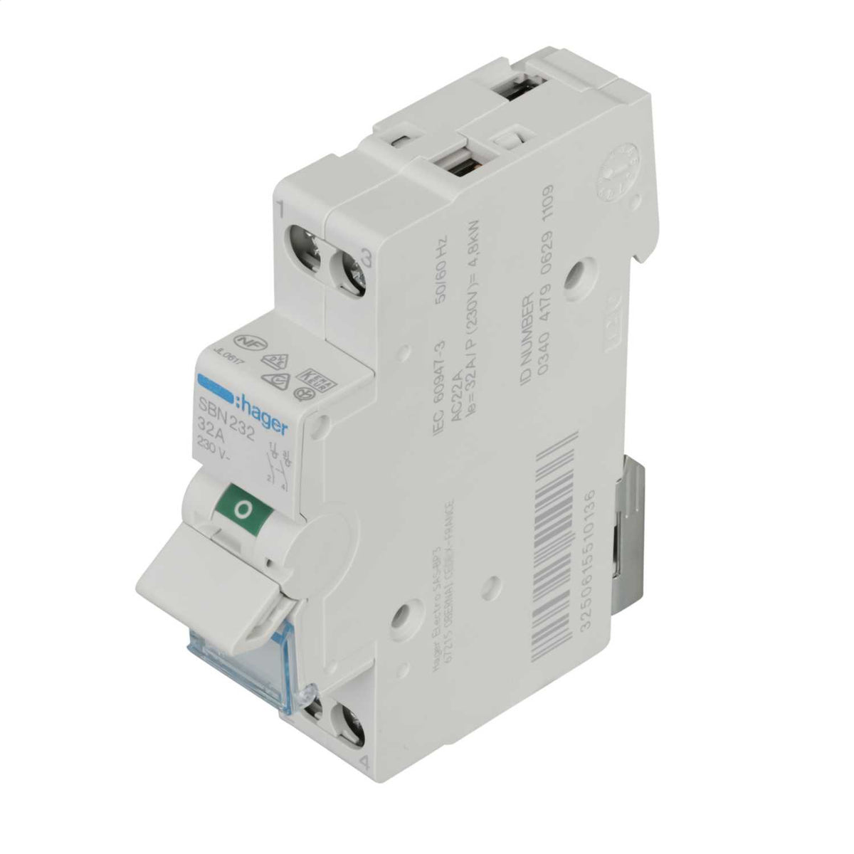 Hager 32A DP Switch Disconnector