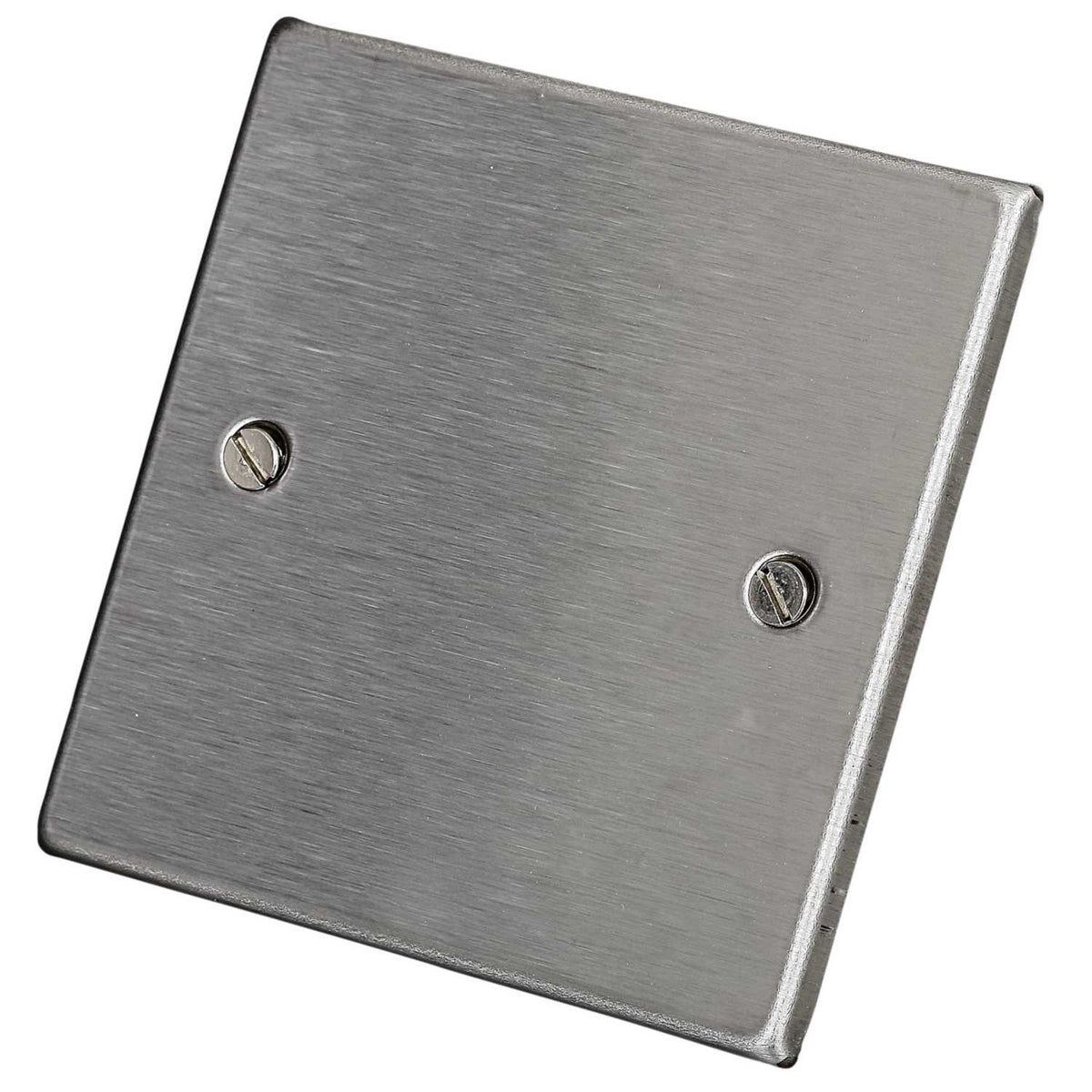 Hamilton 1 Gang Blank Plate Satin Steel