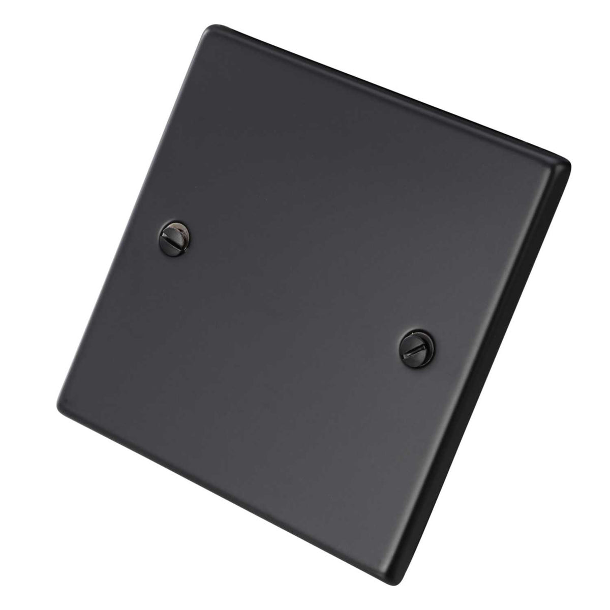 Hamilton 1 Gang Blank Plate Matt Black