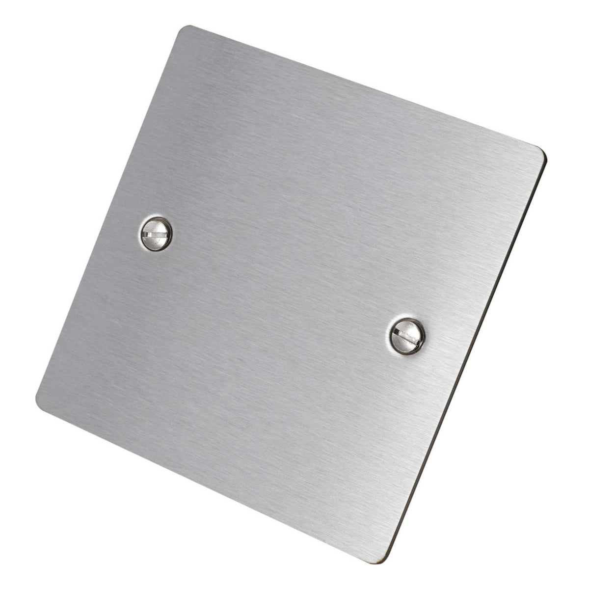 Hamilton 1 Gang Blank Plate Satin Steel