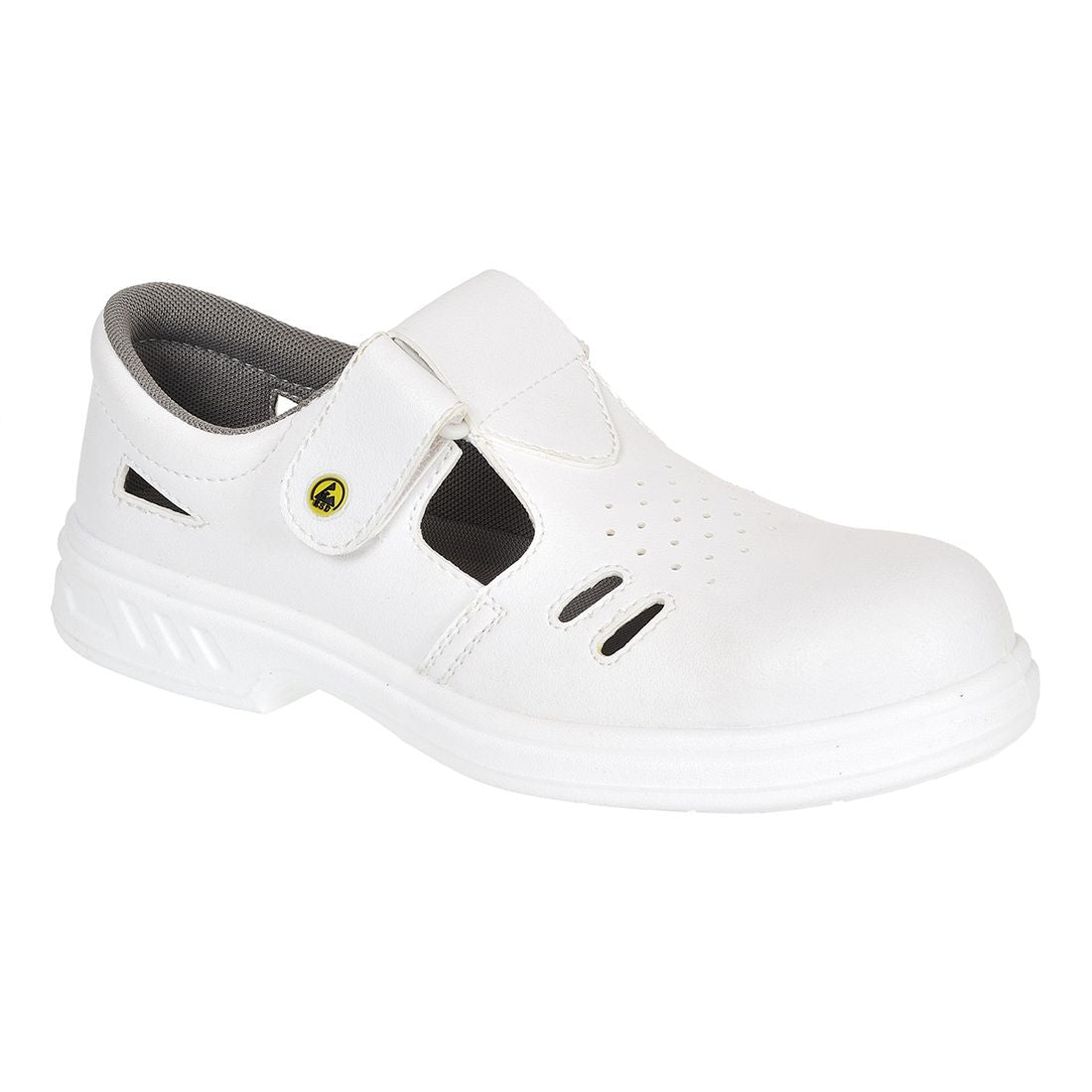 Steelite ESD Ebro Safety Sandal S1 Class 3, 35, R, White