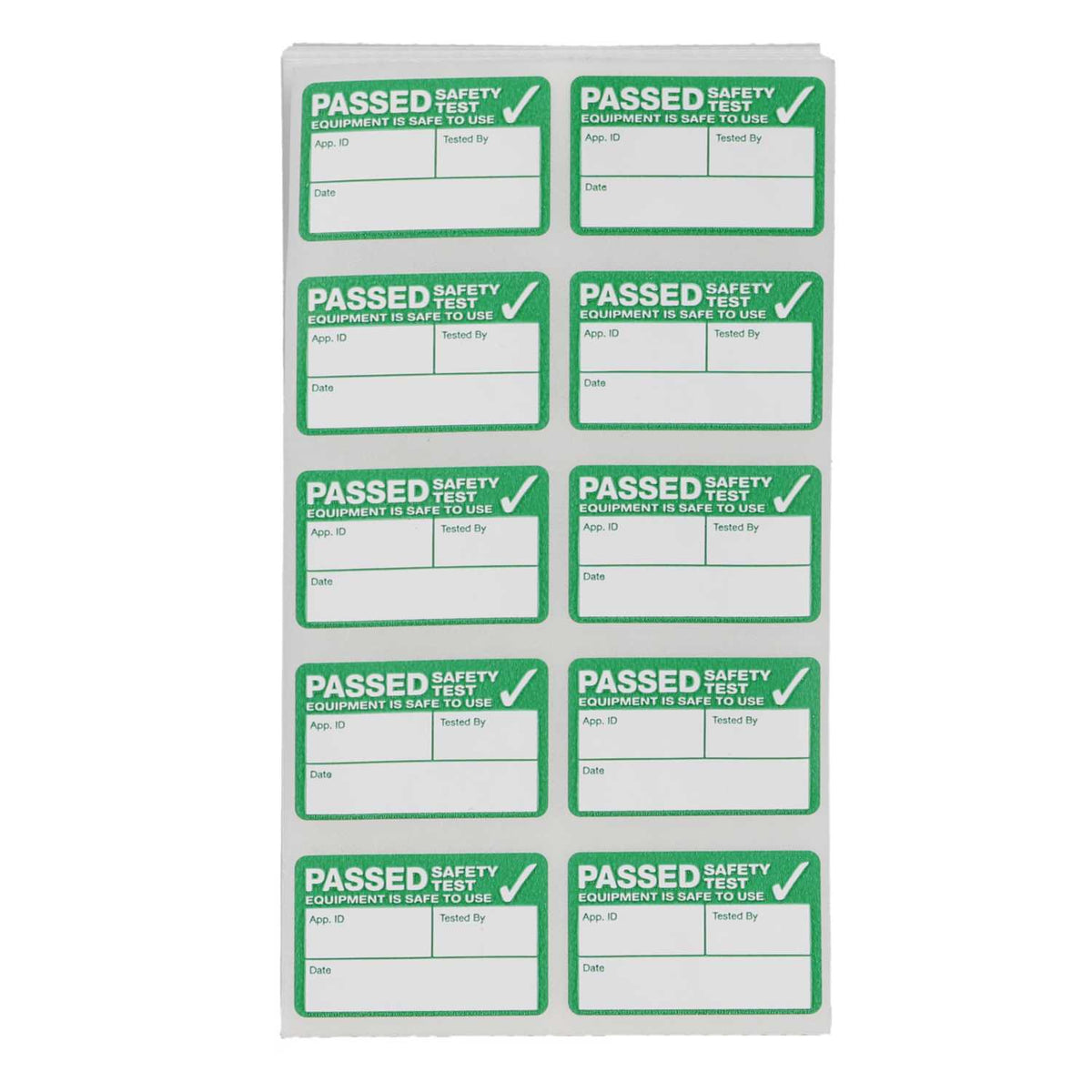 Kewtech Pass Labels for PAT Testing