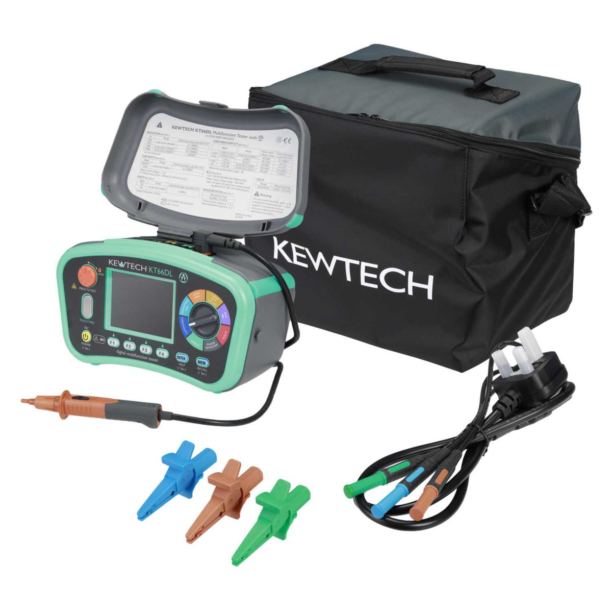 Kewtech KT66DL Multifunction Installation Tester with Evse Facility