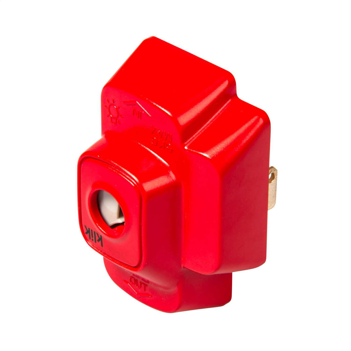 Hager Klik 6A 4 Pin Plug with Red Cover