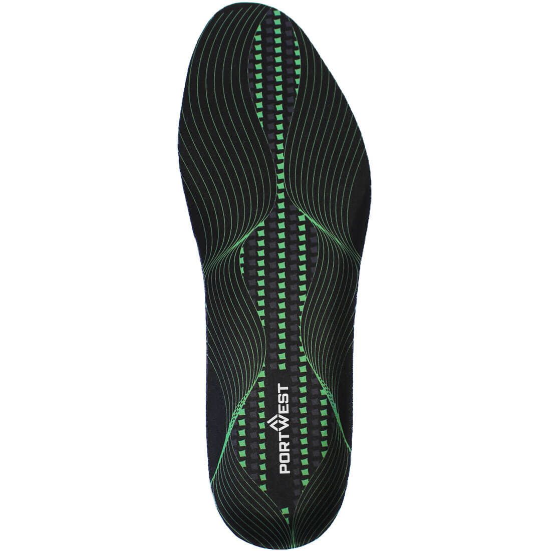 Gel Cushion & Arch Support Insole, L, , Black/Green