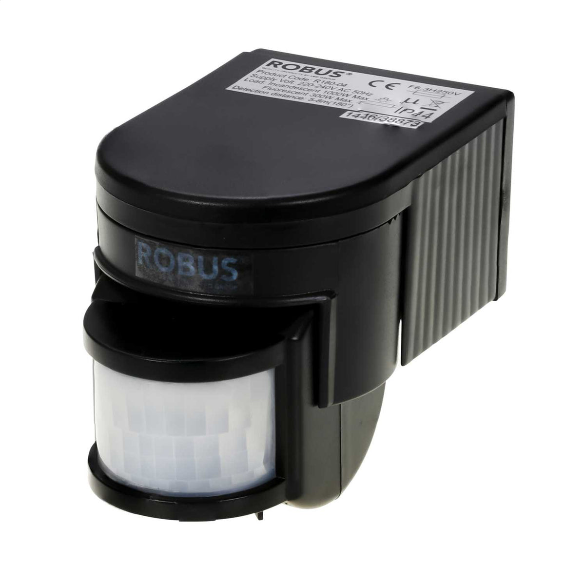 Robus 180° PIR Motion Detector Black