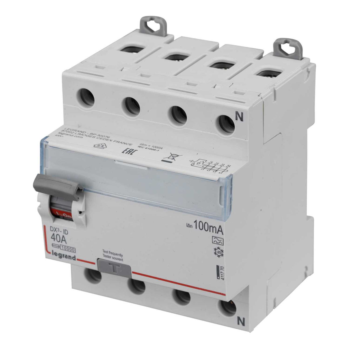 Legrand 25A 4 Pole 100mA Type A RCD