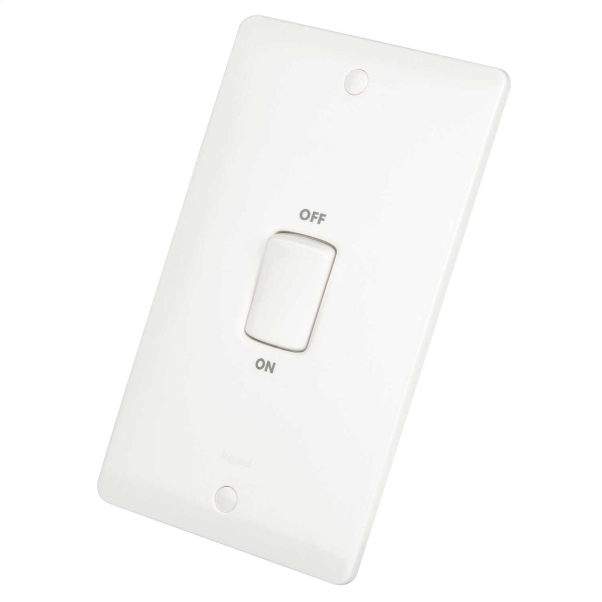 Legrand 45A DP 2 Gang Vertical Switch White