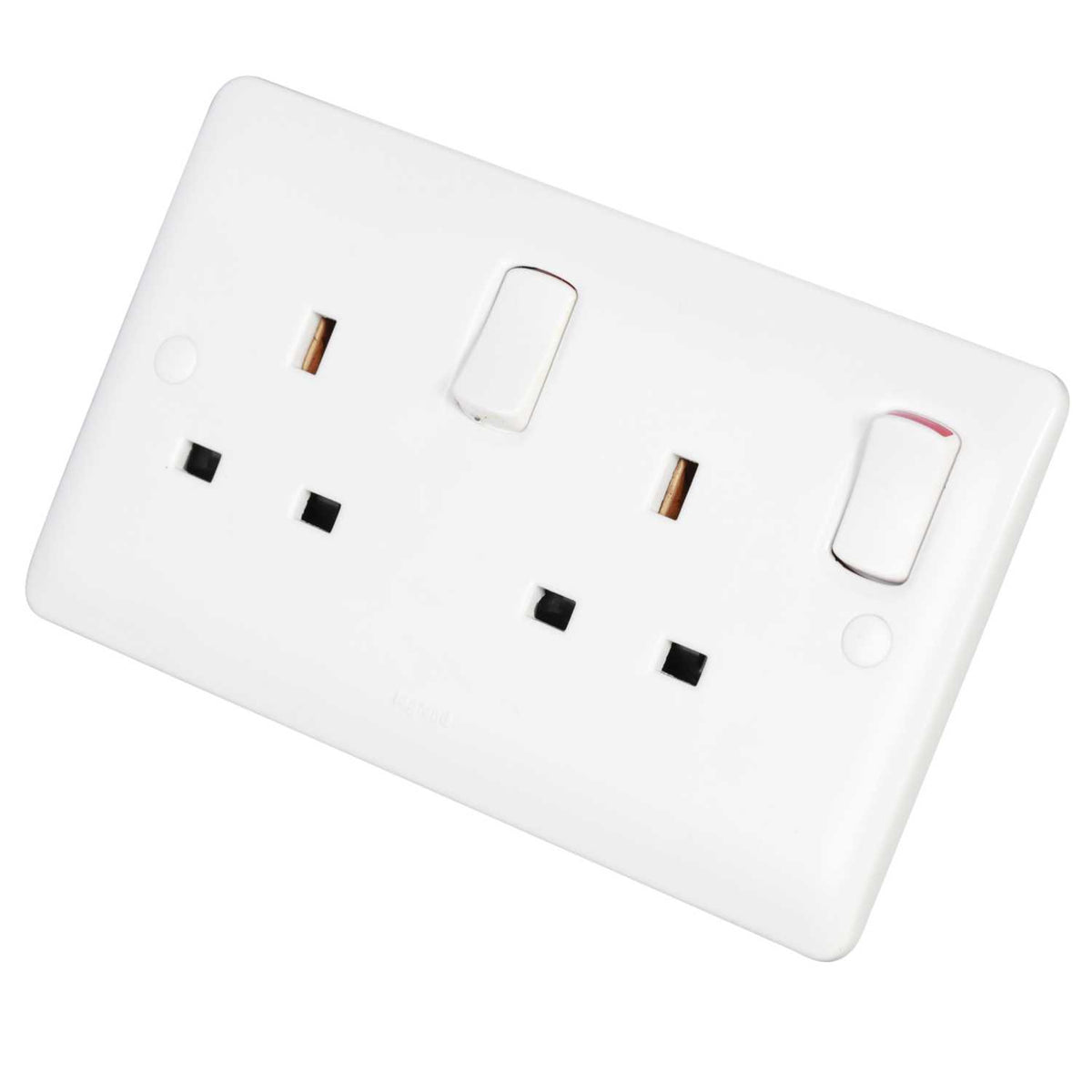Legrand 13A DP 2 Gang Switched Socket White
