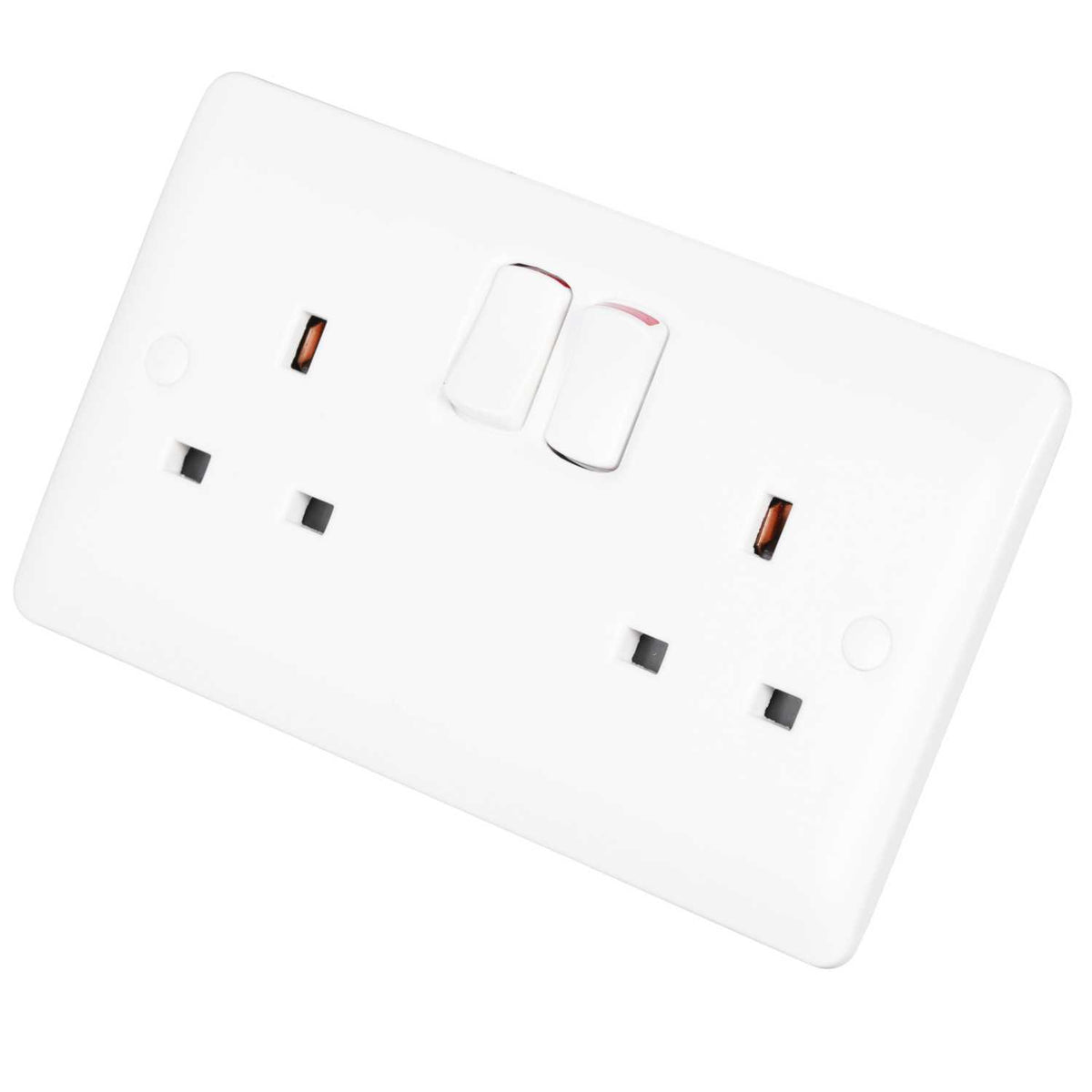 Legrand 13A SP 2 Gang Switched Socket White