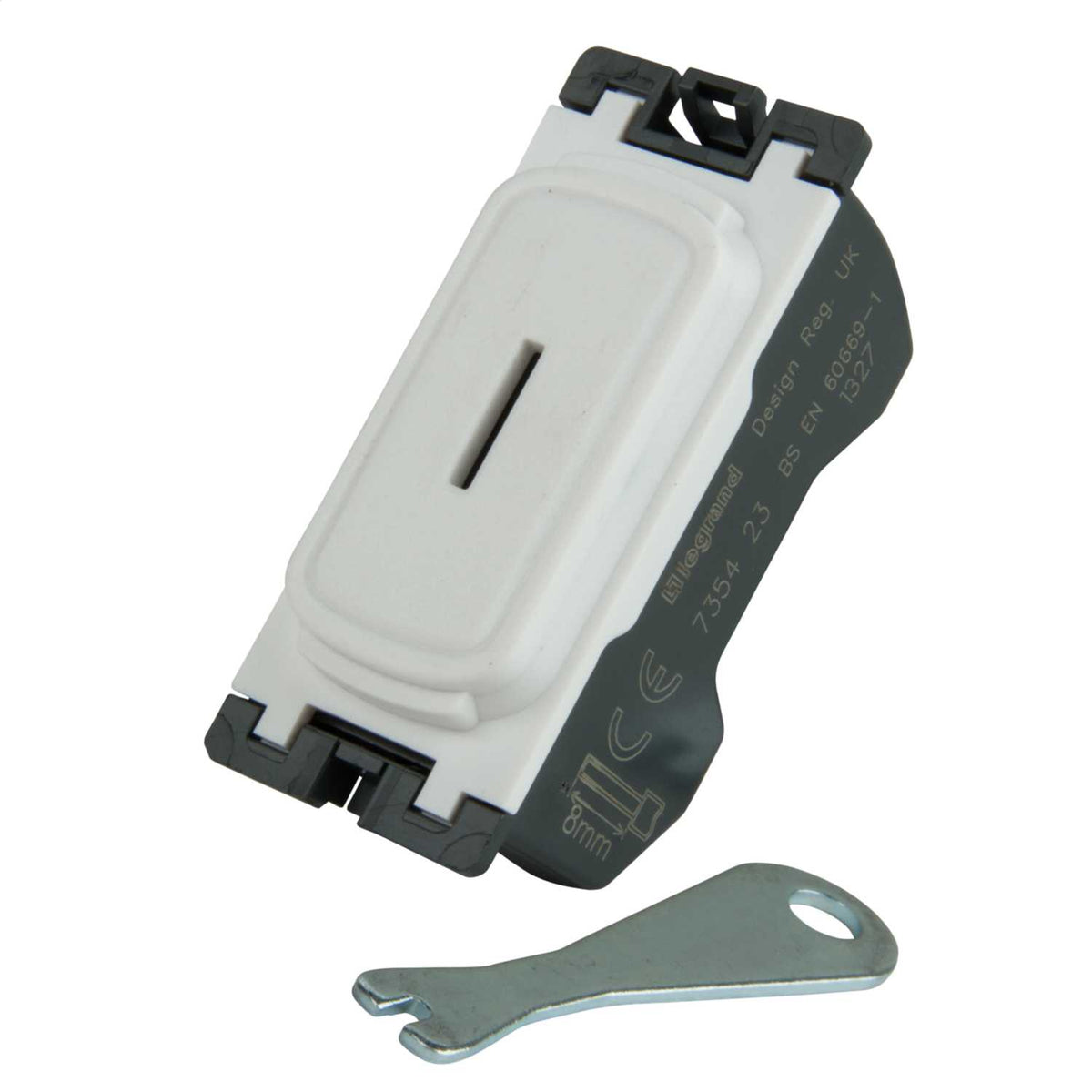 Legrand 20A Double Pole Grid Key Switch