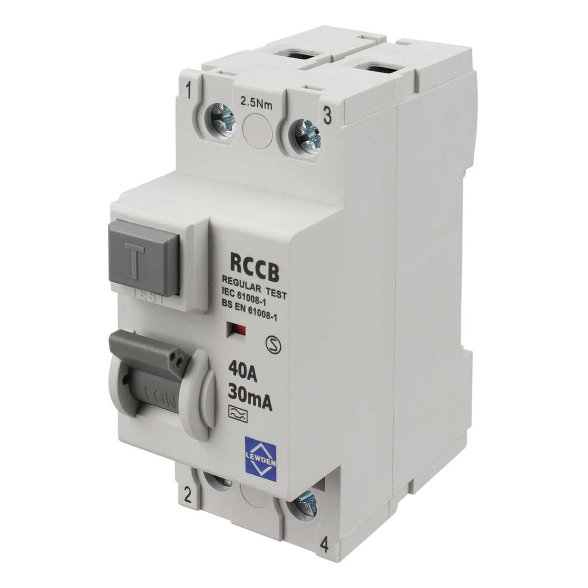 Lewden 40A 2 Pole 30mA Type A RCD
