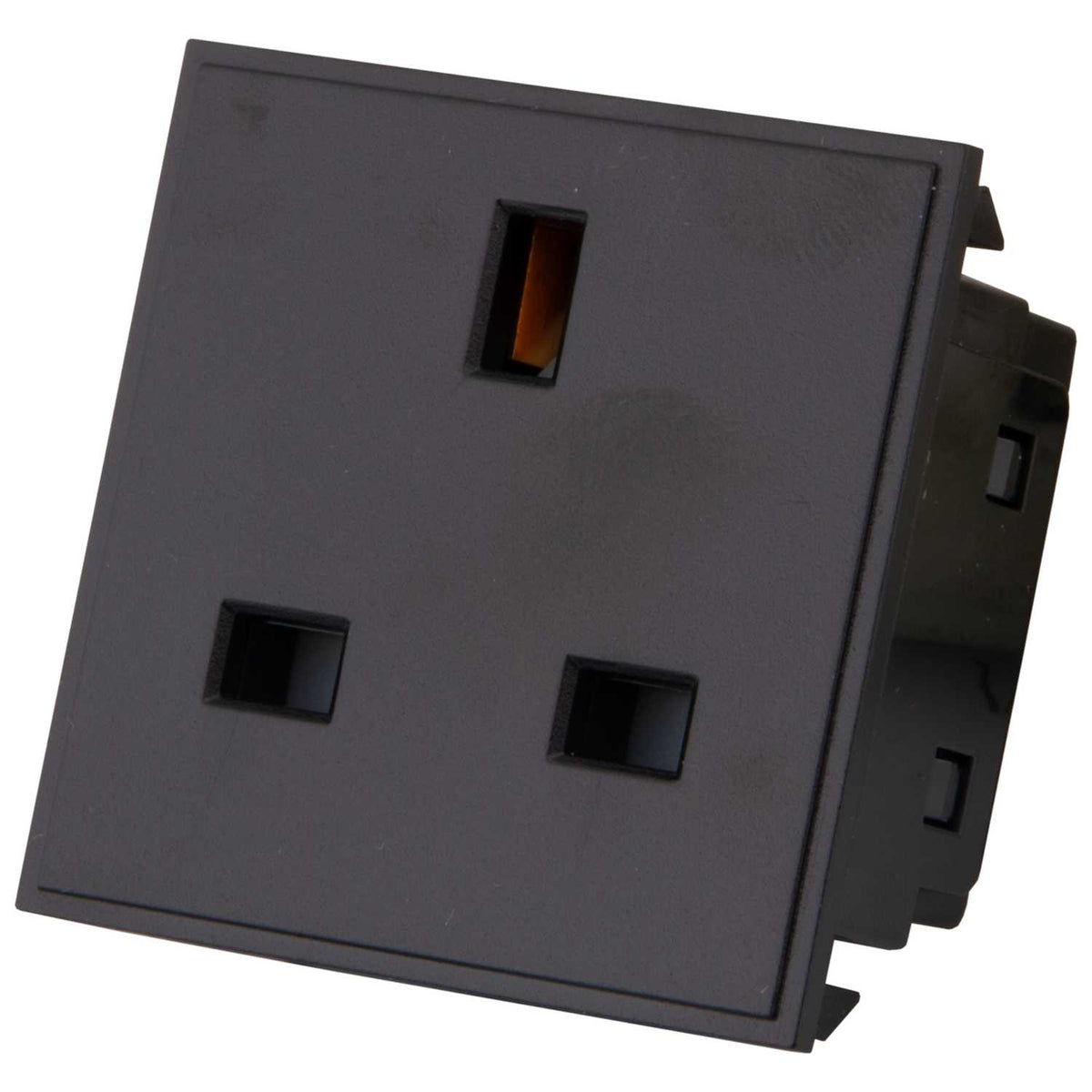 M2 Grid 13A UK Socket Euro Module Black