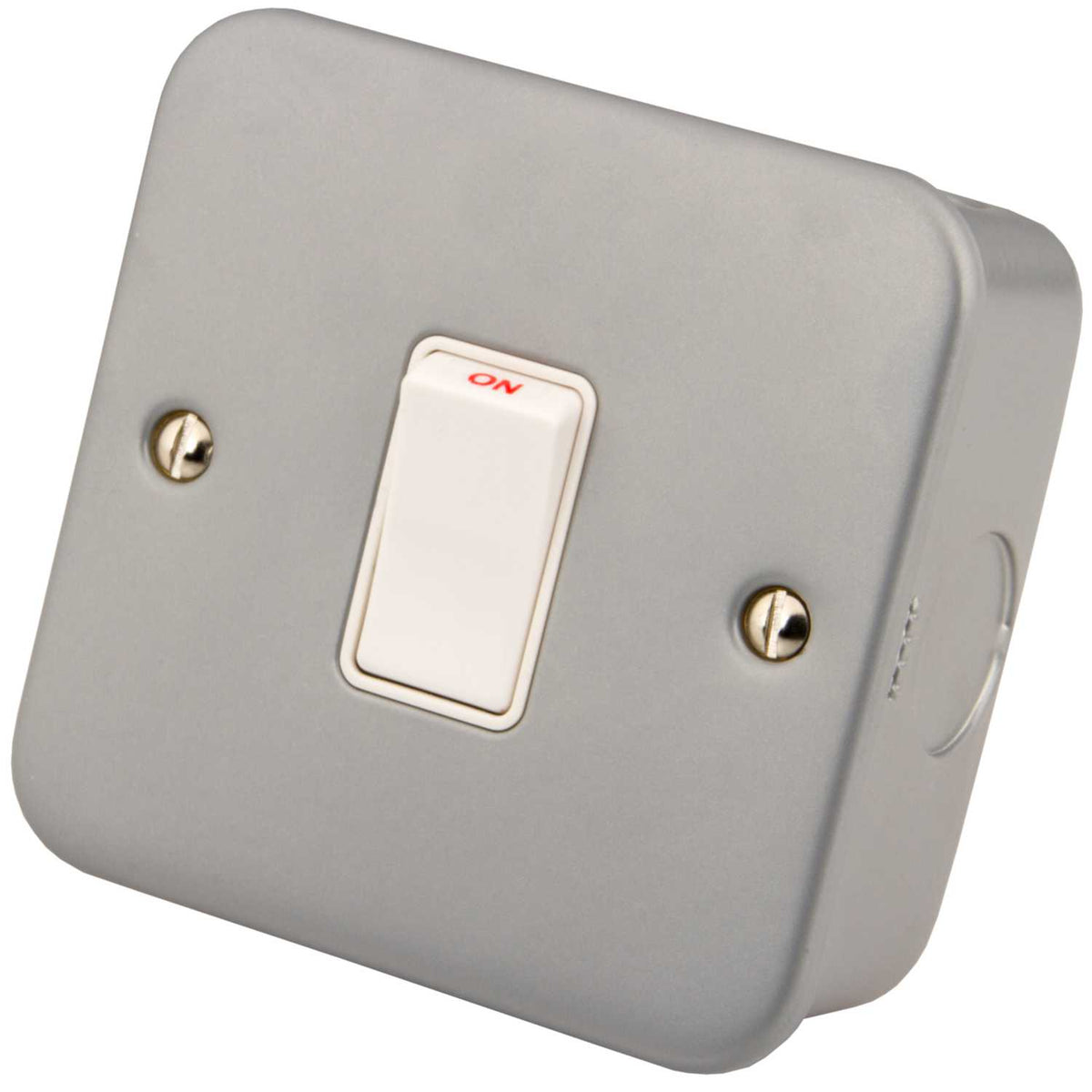 M2 Metal 20A Double Pole Switch Metal Clad