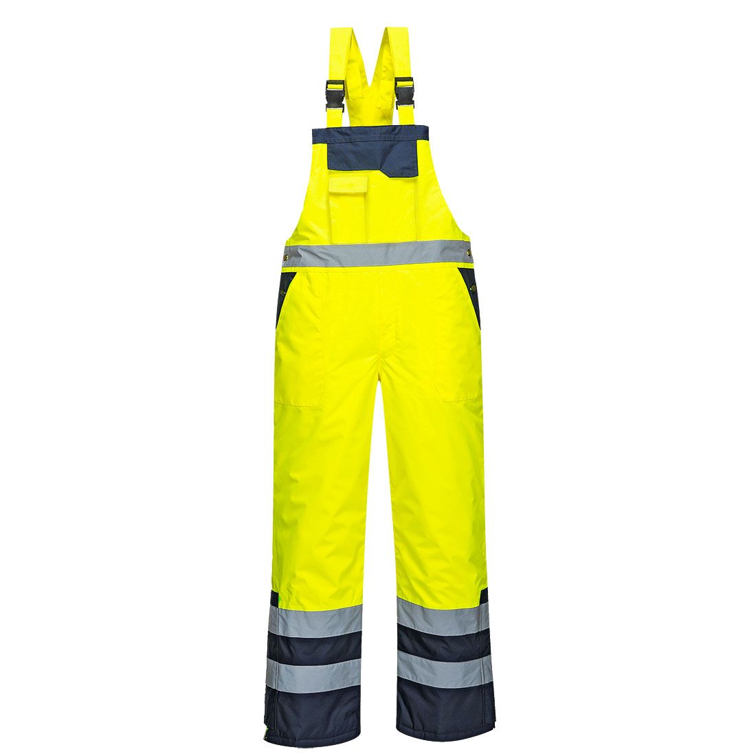 Hi-Vis Contrast Winter Bib and Brace, 4XL, R, Yellow