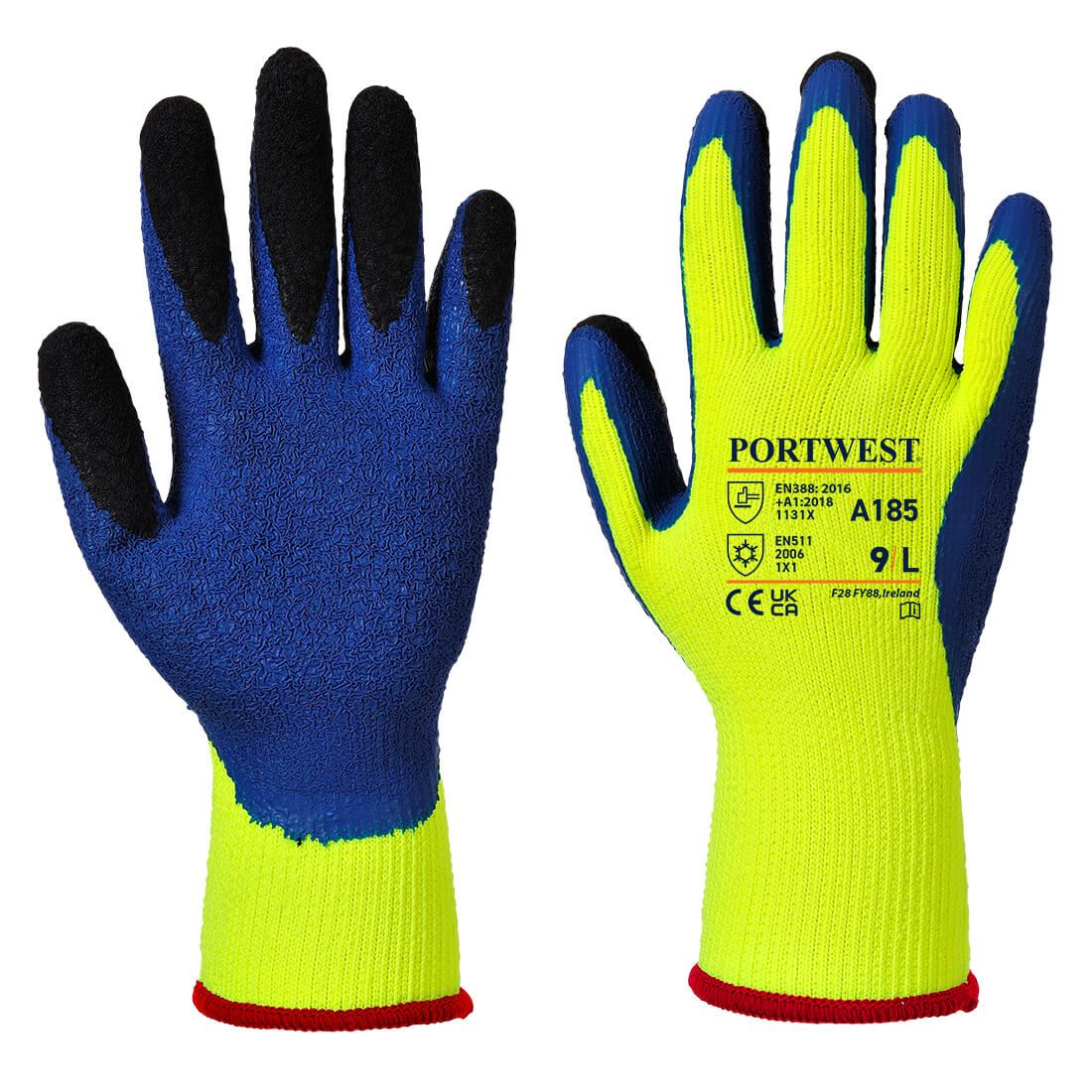 Duo-Therm Glove, L, R, Yellow/Blue