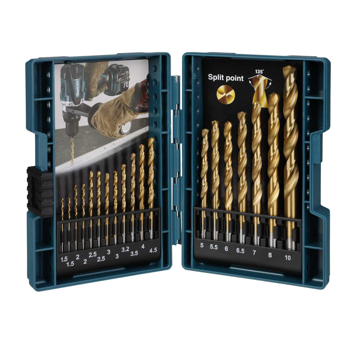Makita 19 Piece HSS Split Point Drill Set