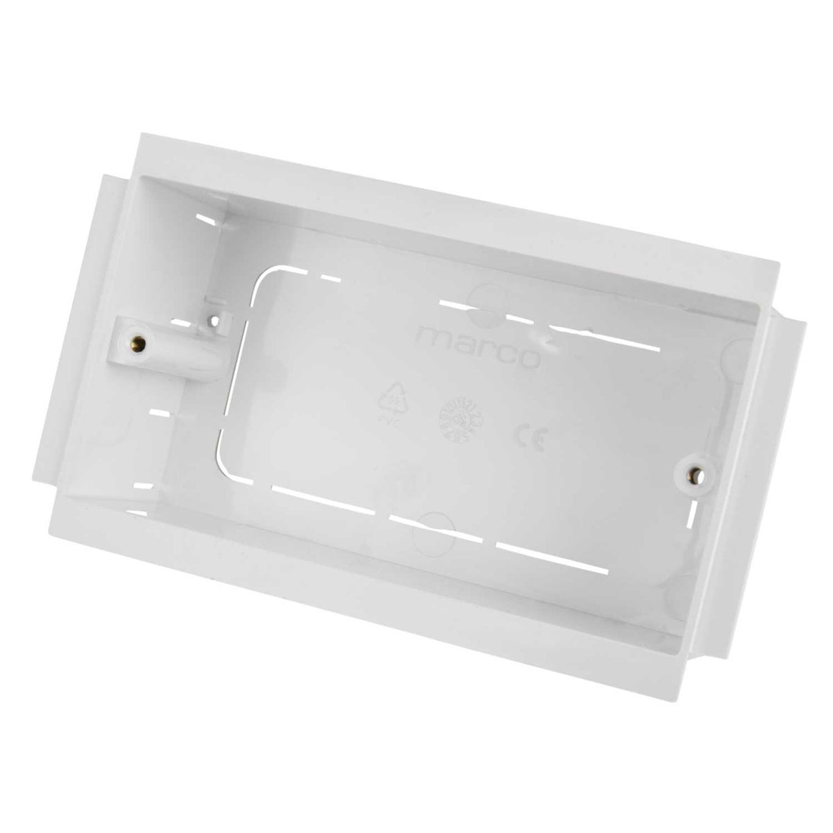 50mm 2 Gang Socket Box White (Sold in 1's)