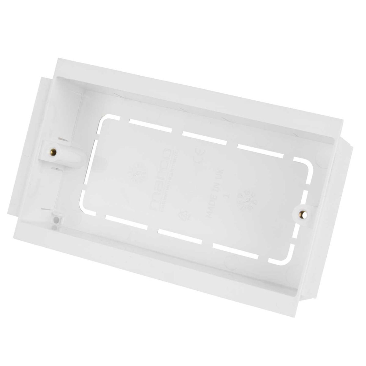 2 Gang Socket Box White (Sold in 1's)