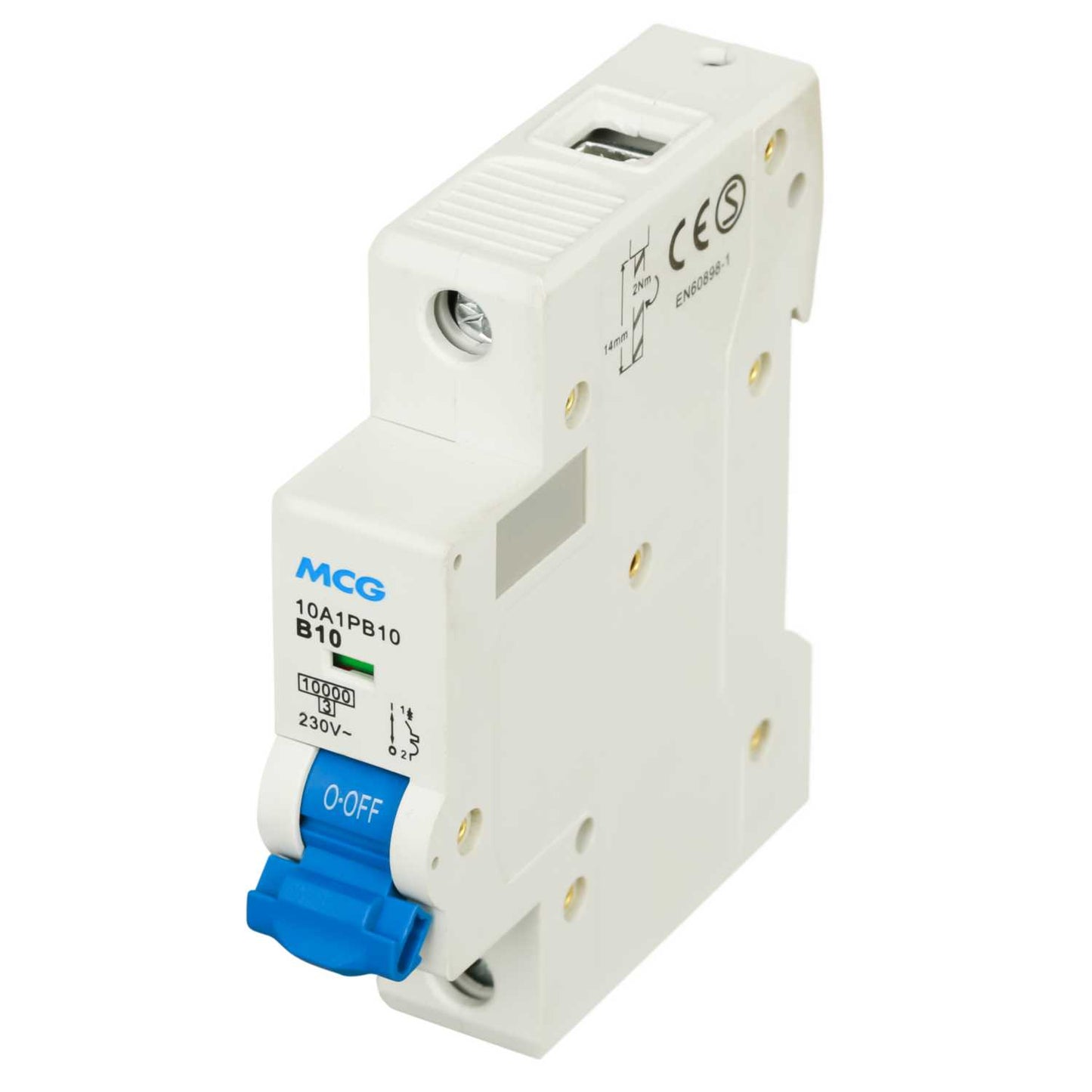 MCG 10A Single Pole 10kA B Curve MCB