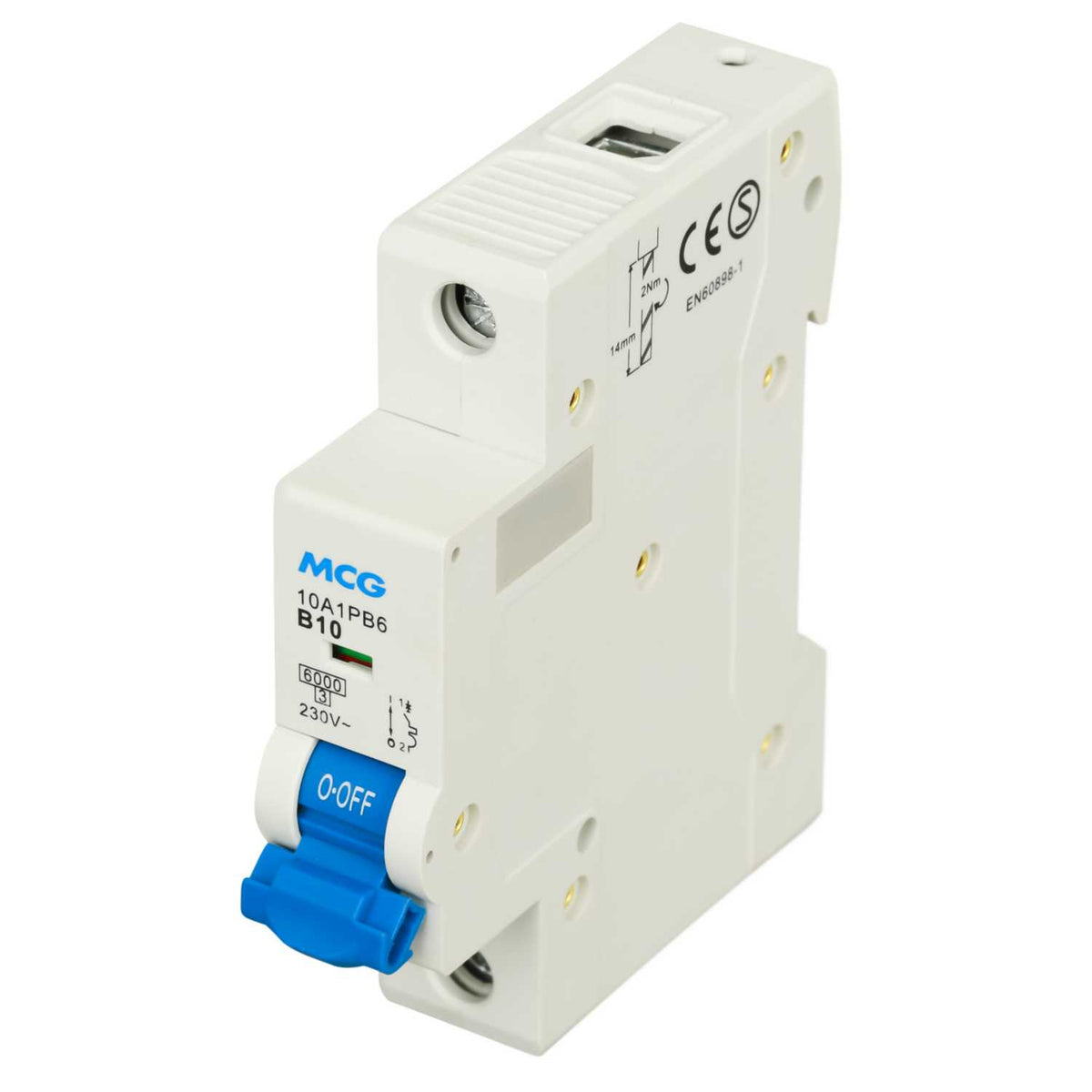 MCG 10A Single Pole 6kA B Curve MCB