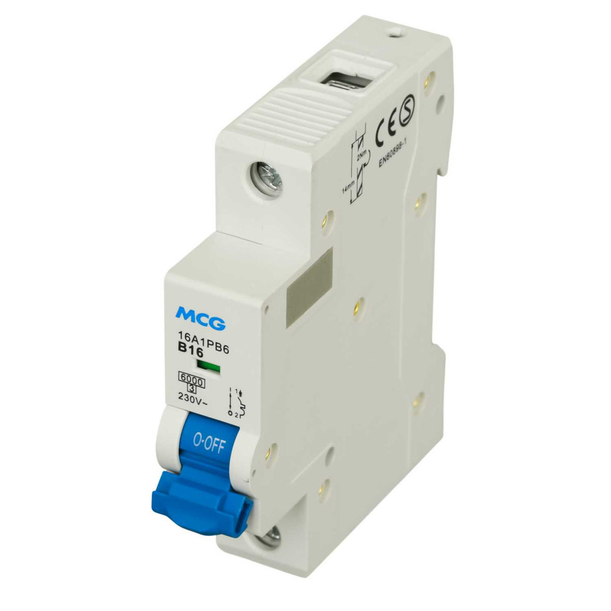 MCG 16A Single Pole 6kA B Curve MCB