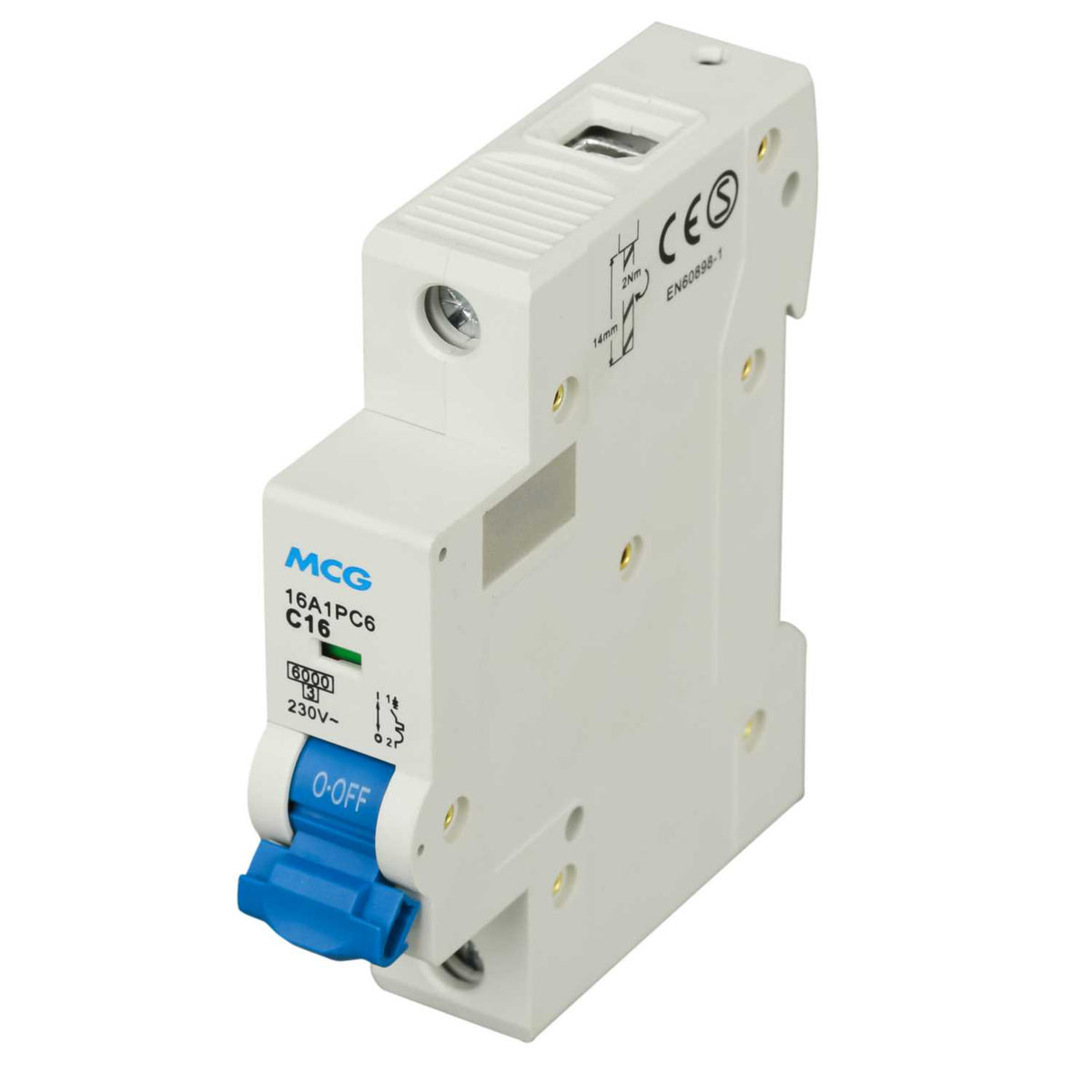 MCG 16A Single Pole 6kA C Curve MCB