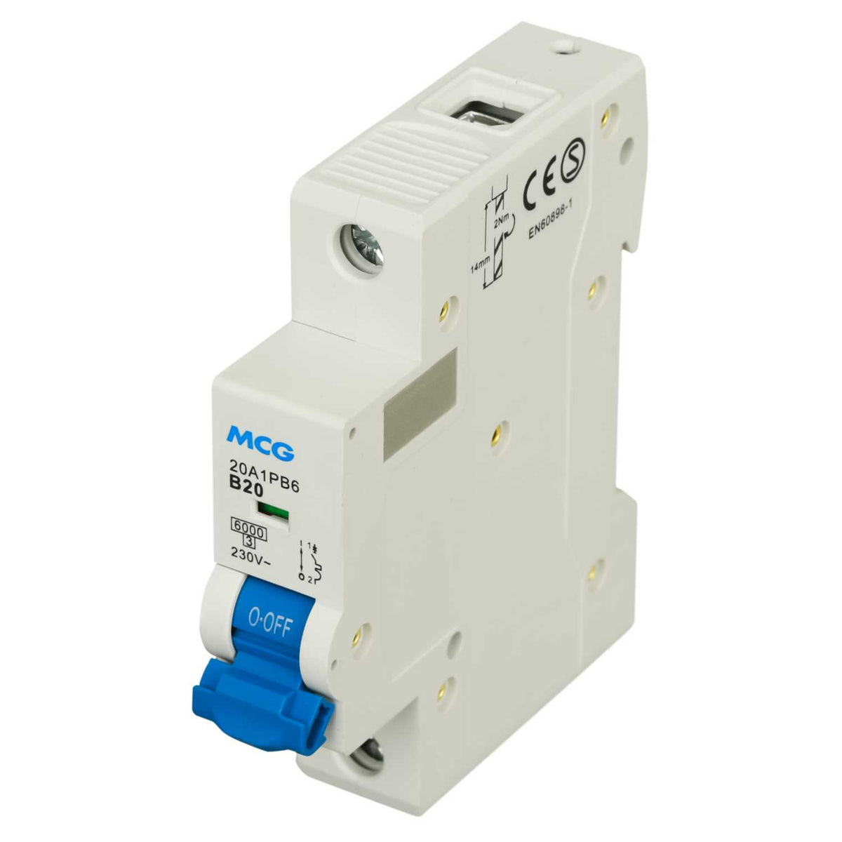 MCG 20A Single Pole 6kA B Curve MCB