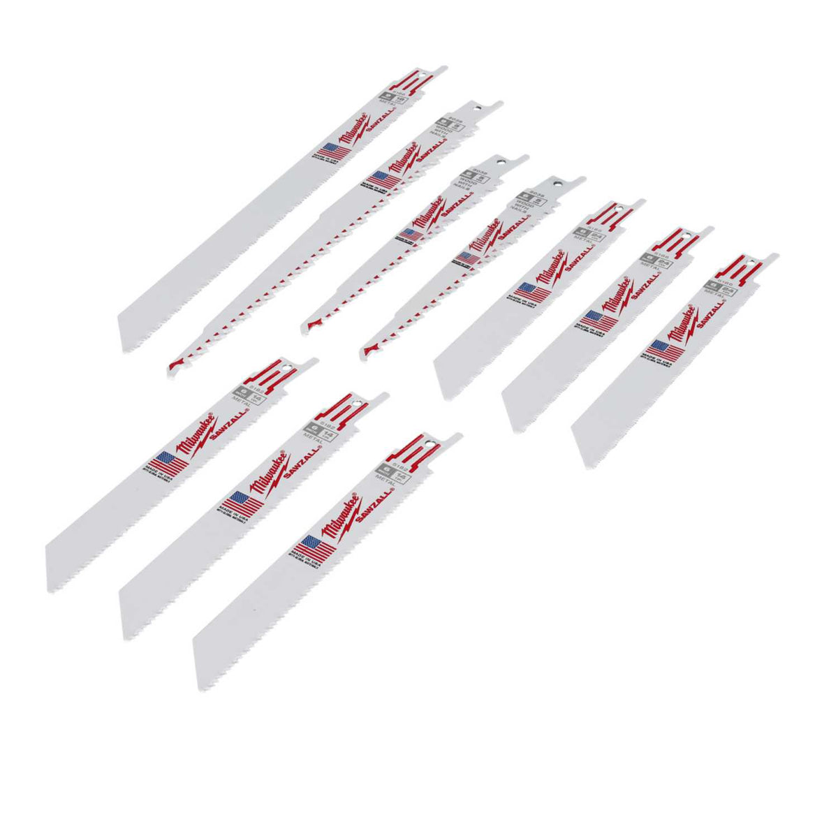 Milwaukee Sawzall Mixed Blade Set (10)