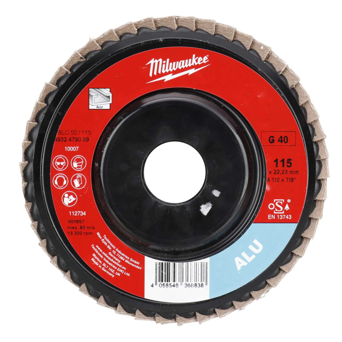 Milwaukee 115mm Flap Disc for Aluminium