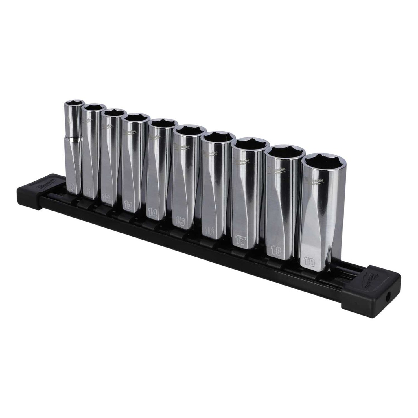 Milwaukee 3/8" Drive Metric Deep Chrome Socket Set