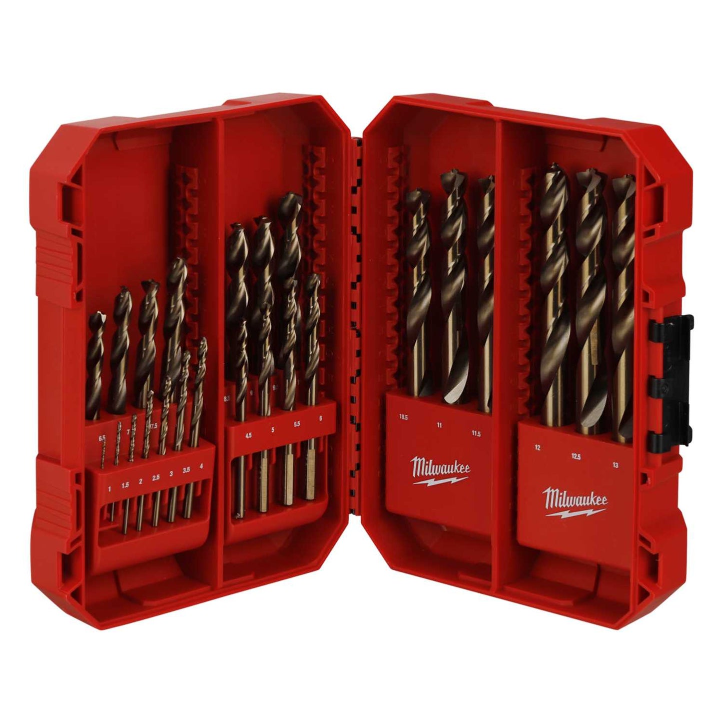 Milwaukee 25 Piece Red Cobalt HSS-Ground Metal Drill Bit Set
