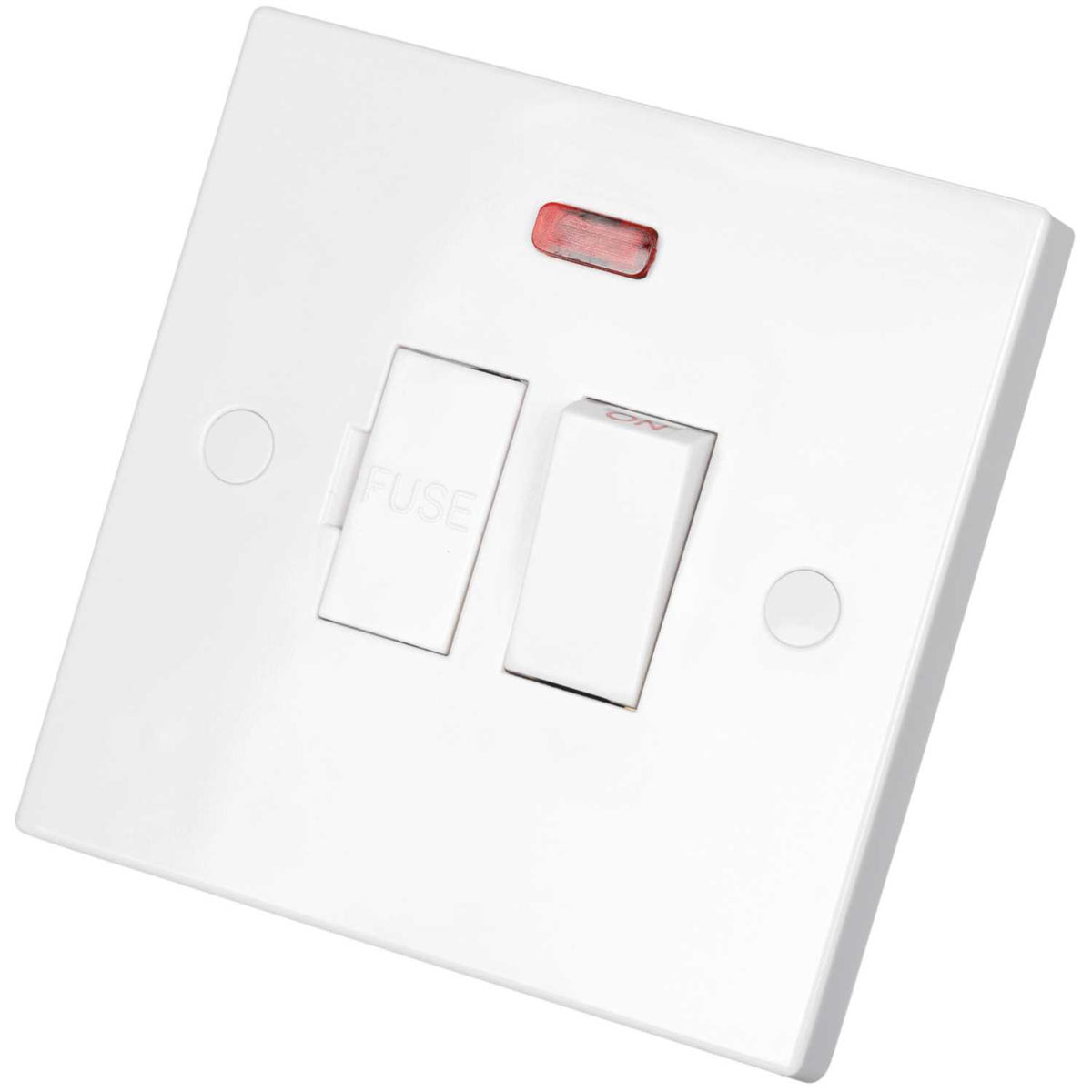 Knightsbridge 13A DP Switched Fused Spur with Neon and Flex Outlet White