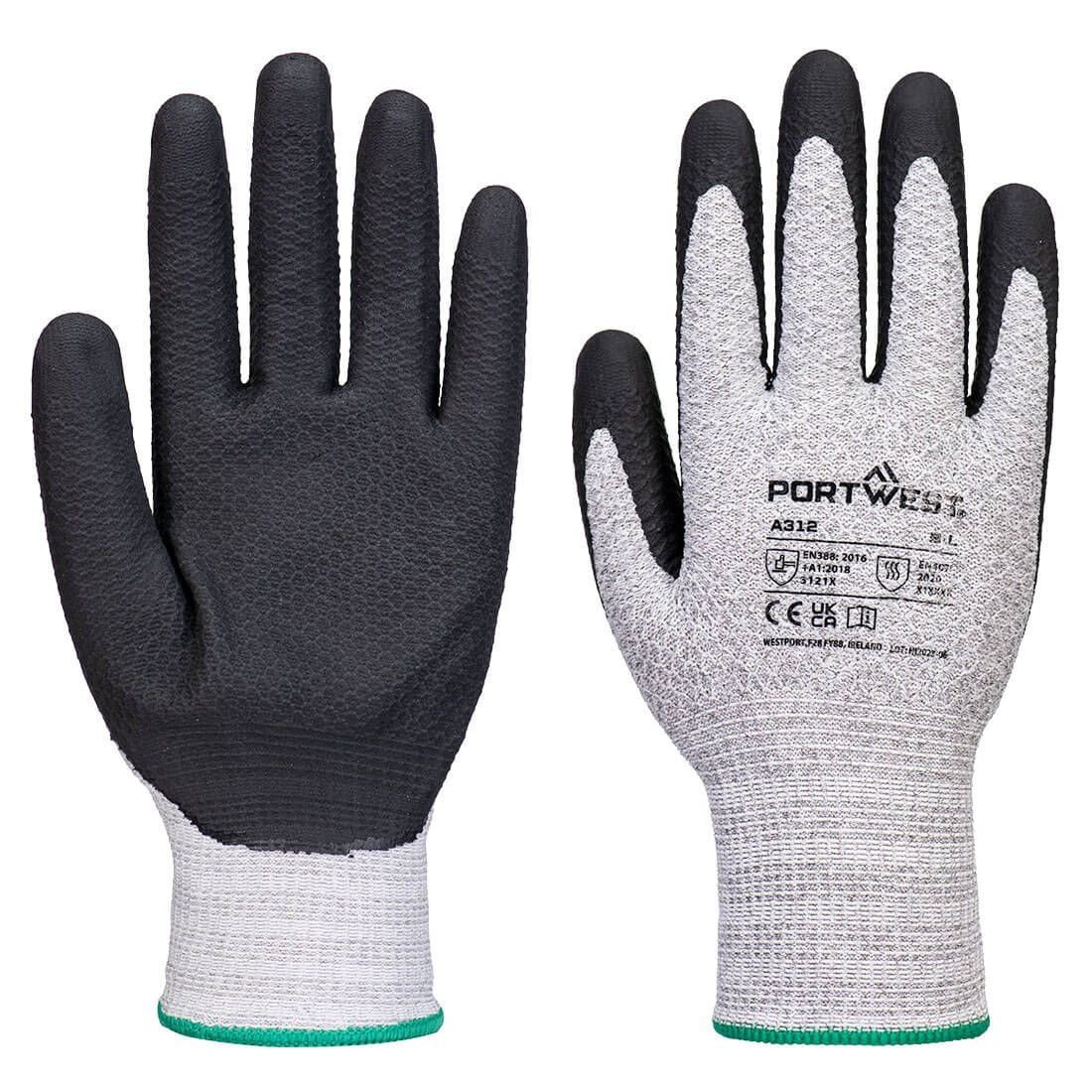 Grip 13 Nitrile Diamond Knit Glove (Pk12), L, R, Grey/Black