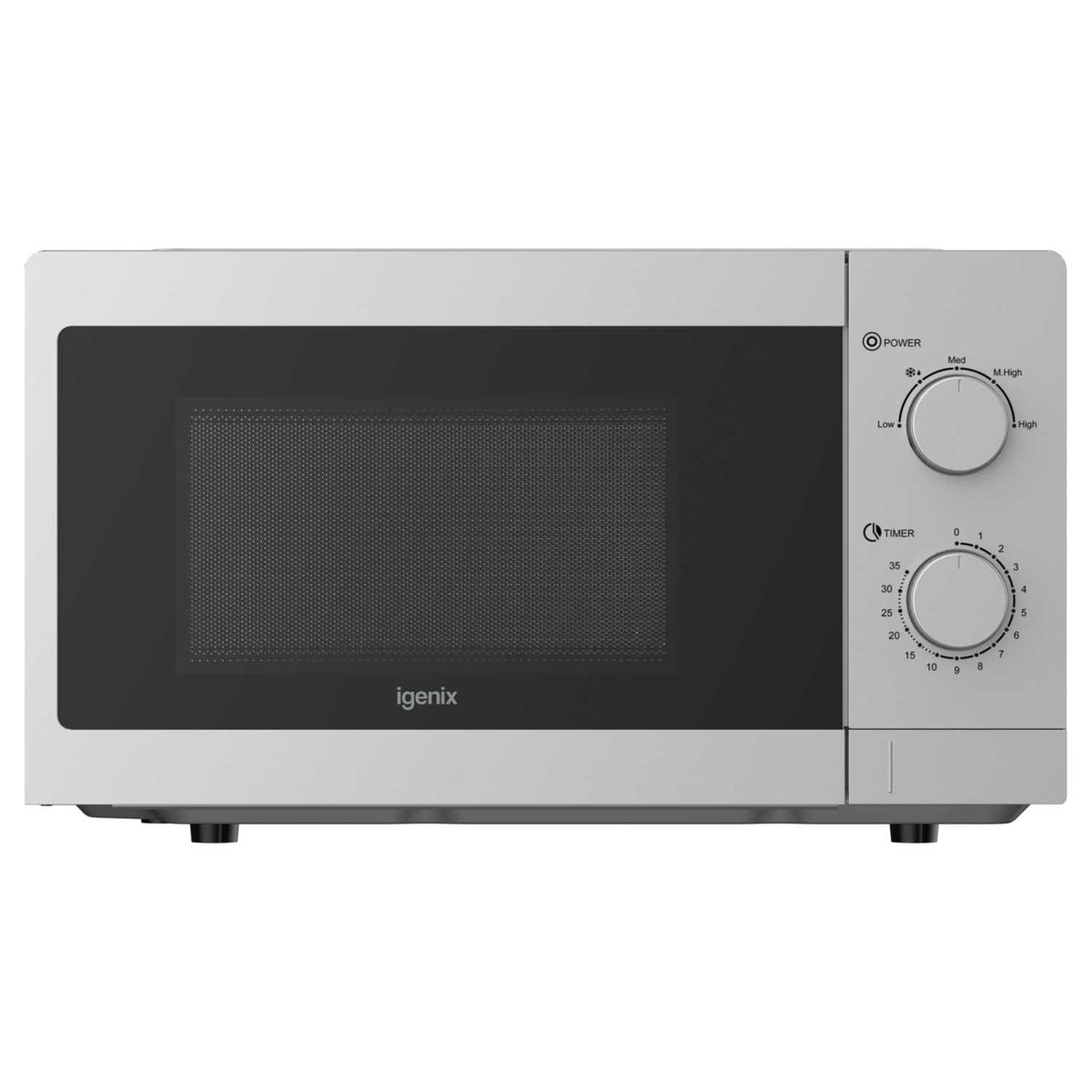 Igenix 20L 800W Manual Microwave Silver
