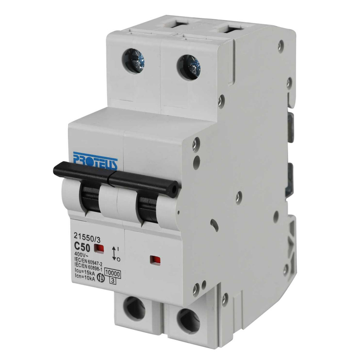 Proteus 50A Double Pole 15kA C Curve MCB