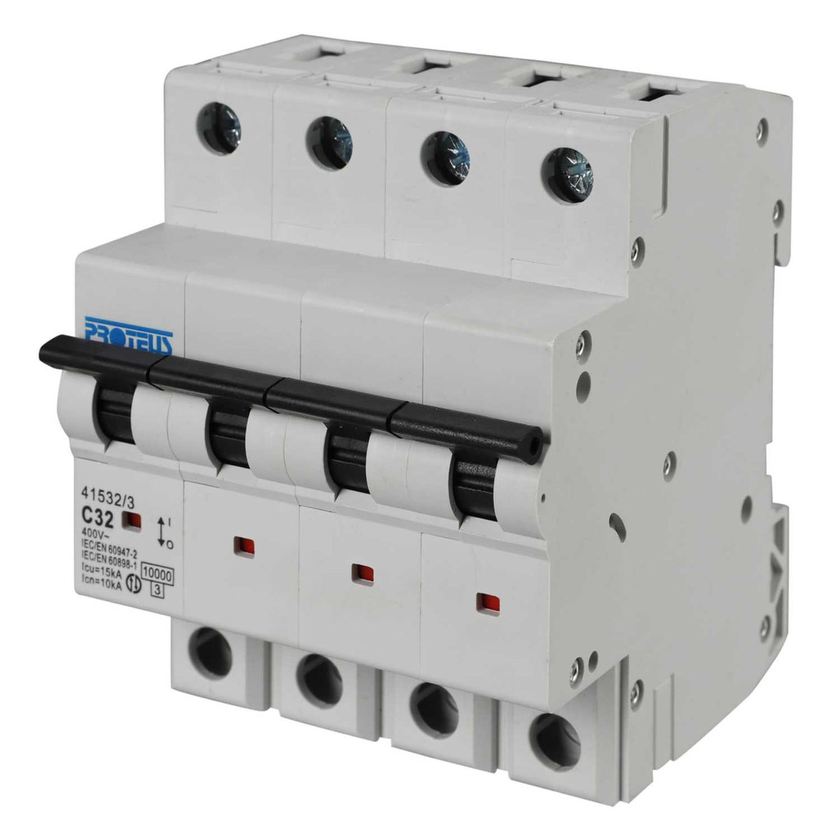 Proteus 32A Four Pole 15kA C Curve MCB